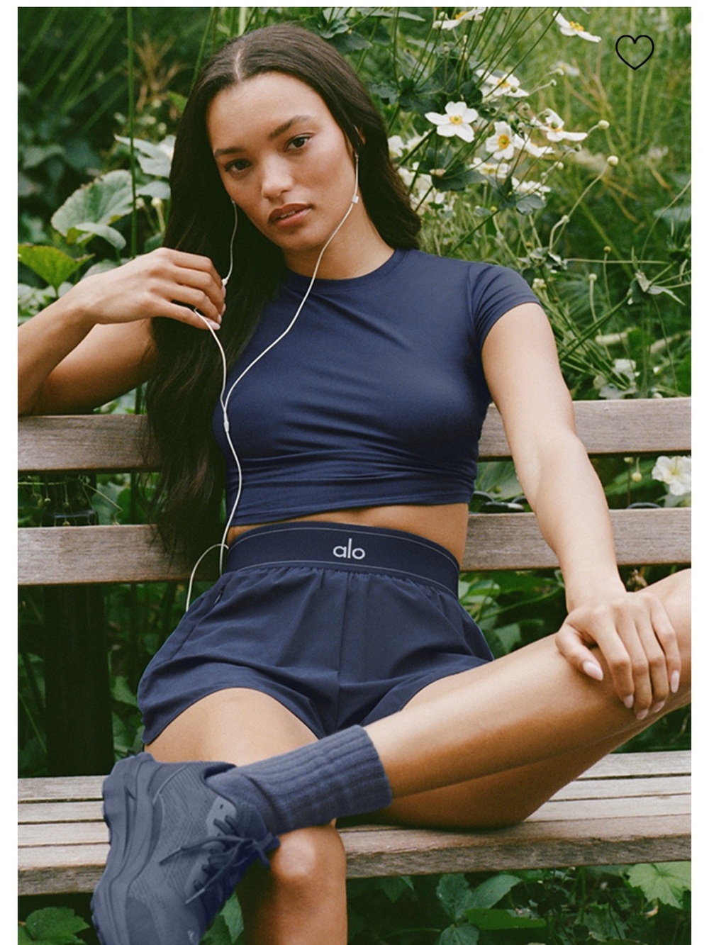 ALO Yoga Navy High-Rise Athletic Shorts